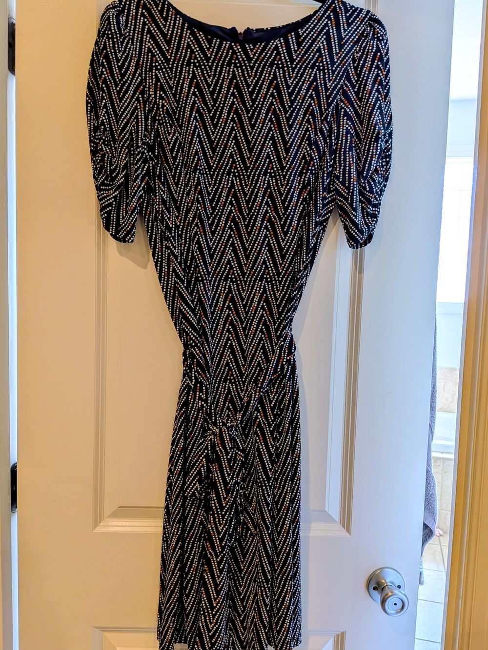 Navy Tie-Waist Women’s Dress